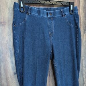 HUE Dark Blue Women's Pull On Stretch Waist Jeggings XL                    F171